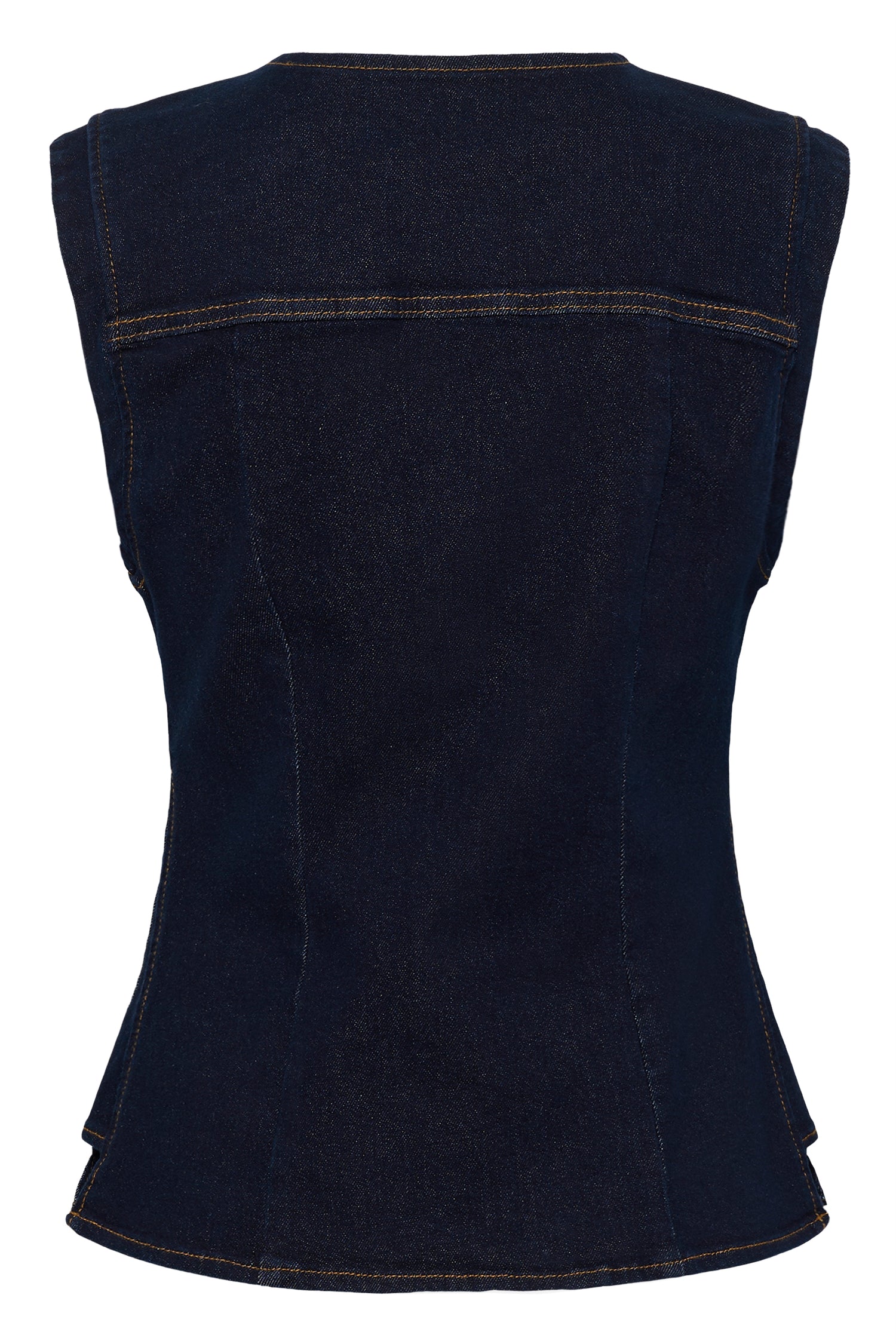 Cream Damy Denim Waistcoat