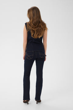 Cream Damy Denim Waistcoat