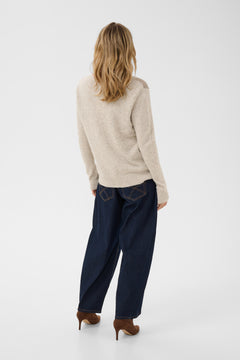 Cream Hope Argyle Pullover