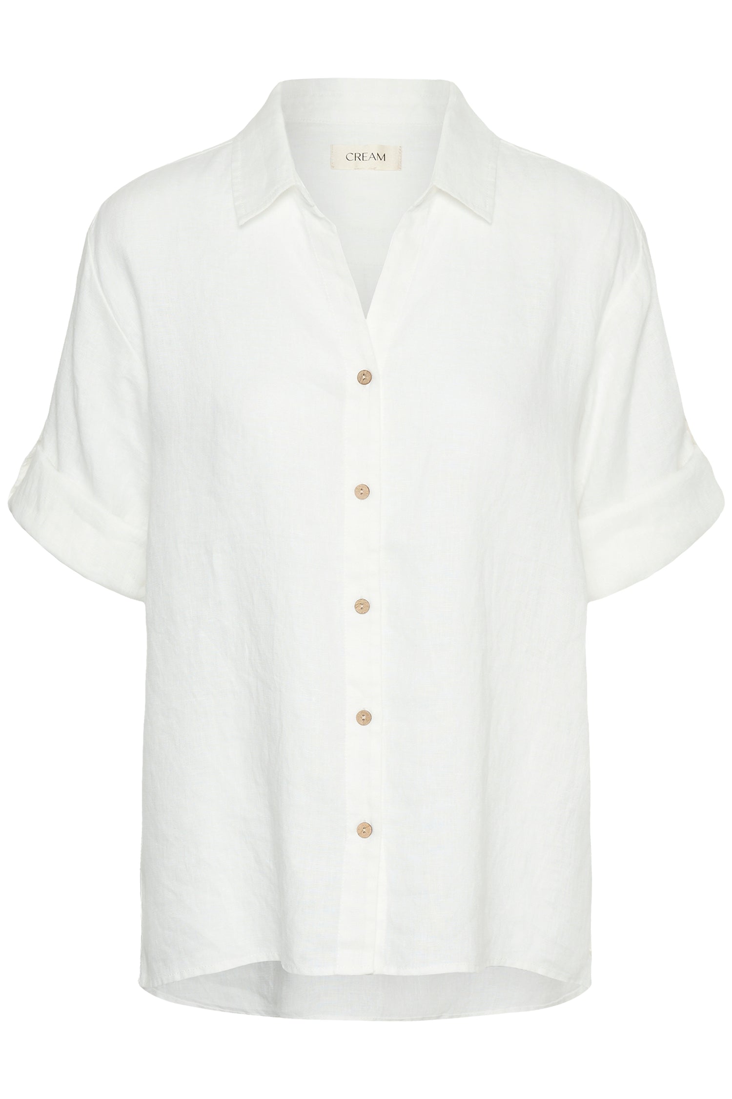 Cream Bellis Linen Shirt