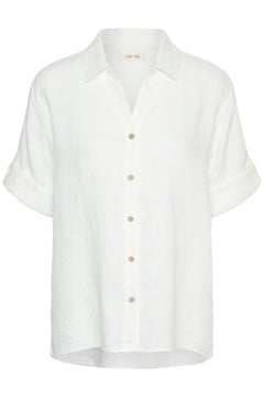 Cream Bellis Linen Shirt