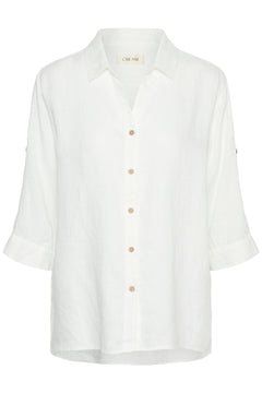 Cream Bellis Linen Shirt
