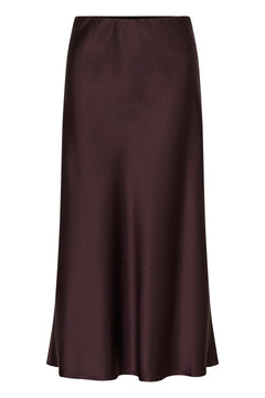 Cream Cocamia Sateen Skirt (Fudge)