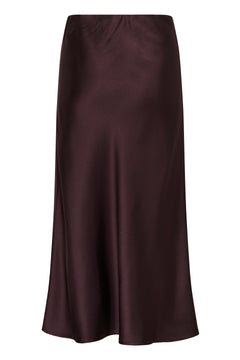 Cream Cocamia Sateen Skirt (Fudge)