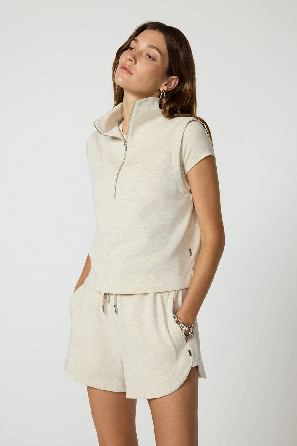 🇨🇦 MPG Dreamweave 1/2 Zip Mockneck Tank