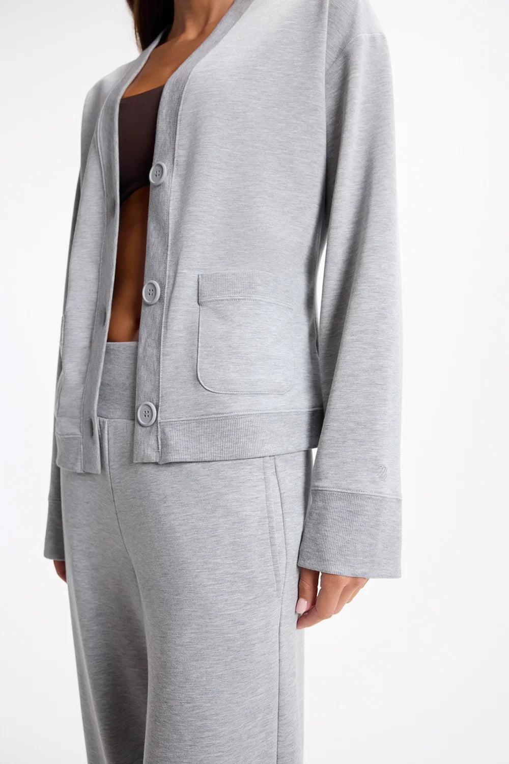 MPG Cozy Fleece Button Up Cardigan