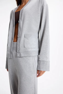 MPG Cozy Fleece Button Up Cardigan
