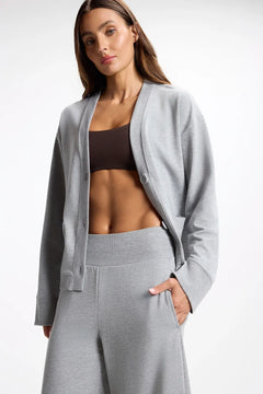 MPG Cozy Fleece Button Up Cardigan