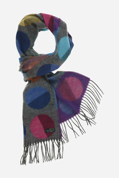 V. Fraas Divided Dots Woven Cashmink Scarf