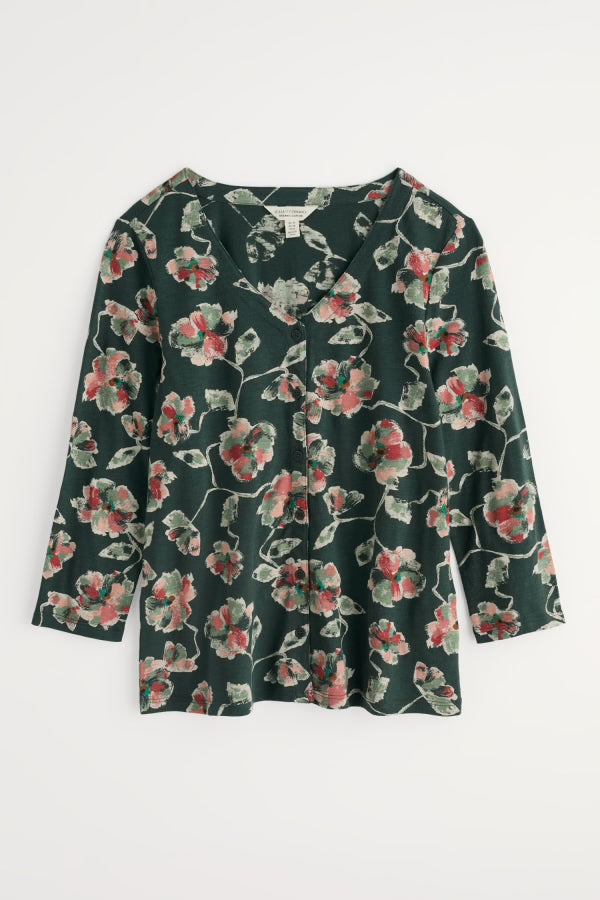 Seasalt Studio Glass 3/4 Sleeve Top