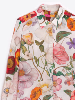 Vilagallo Printed Floral Blouse