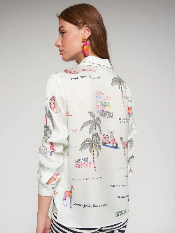 Vilagallo Palm Tree Blouse