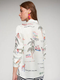 Vilagallo Palm Tree Blouse