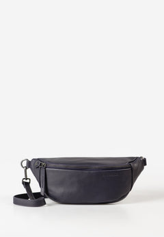 Aunts & Uncles Bilberry Leather Fannypack/Crossbody Bag