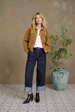 Cream Visti Straight Leg Denim Trouser