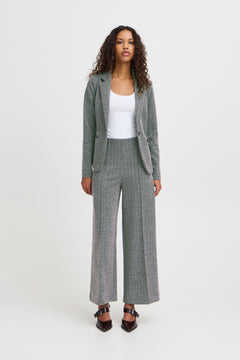 Ichi Kate Jacquard Wide Leg Pant