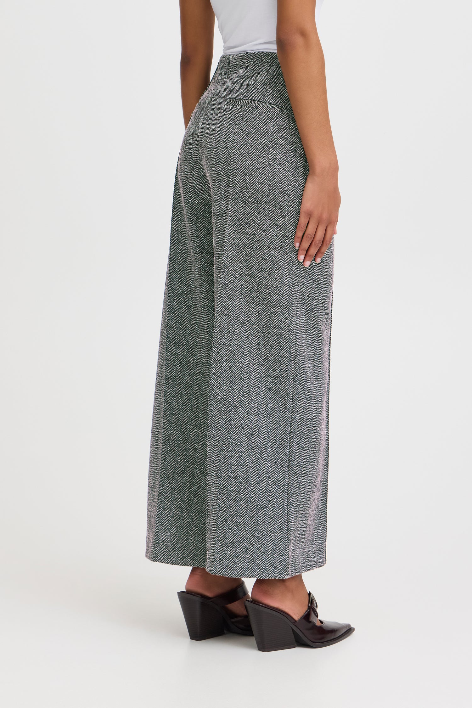 Ichi Kate Jacquard Wide Leg Pant