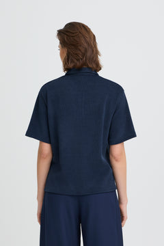 Ichi Kate Corduroy Short Sleeve Top