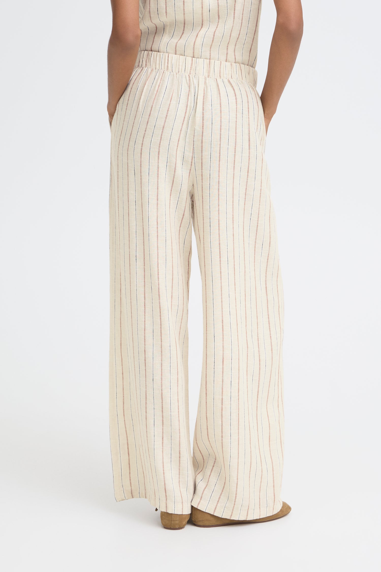 Ichi Linno Linen Blend Pant