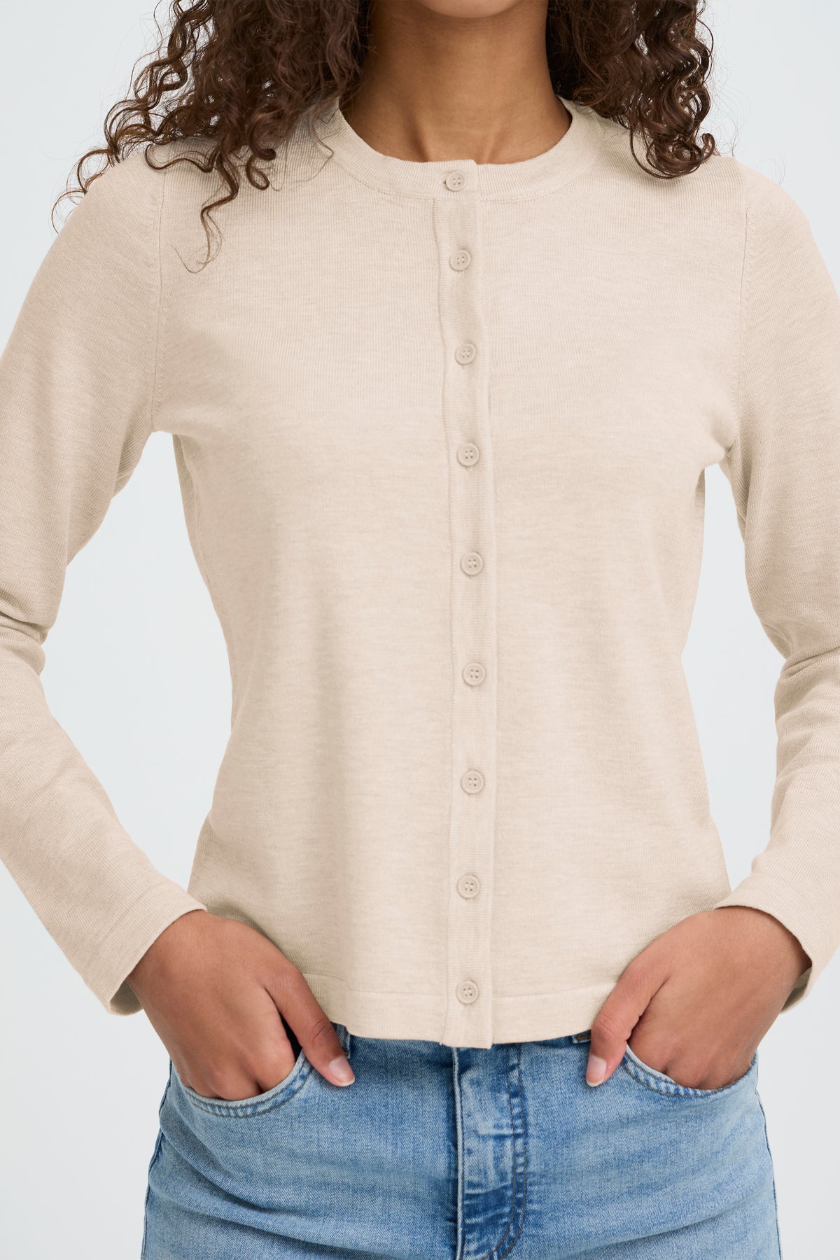 Ichi Luls O-Neck Cardigan