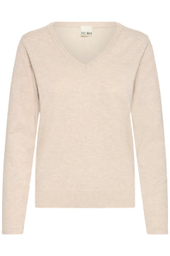 Ichi Luls V-Neck Long Sleeve Sweater