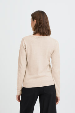 Ichi Luls V-Neck Long Sleeve Sweater