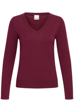 Ichi Luls V-Neck Long Sleeve Sweater