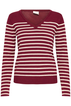 Ichi Luls V-Neck Long Sleeve Sweater