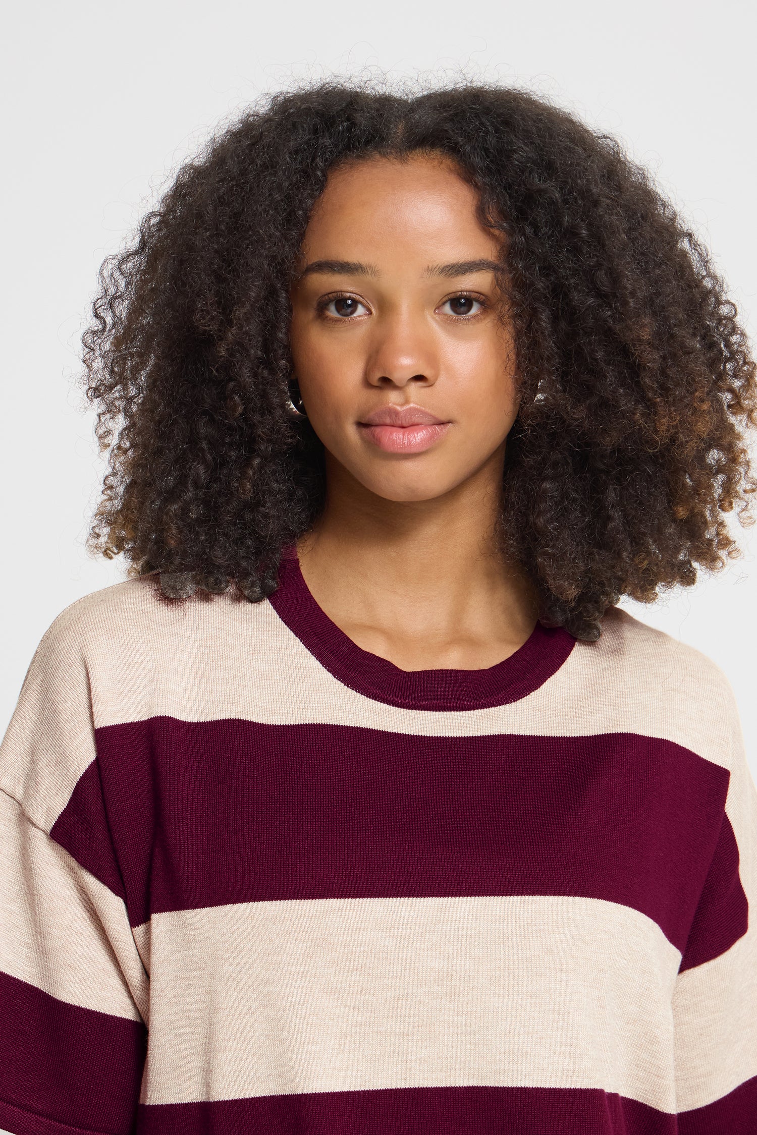 Ichi Luls Loose Short Sleeve Sweater