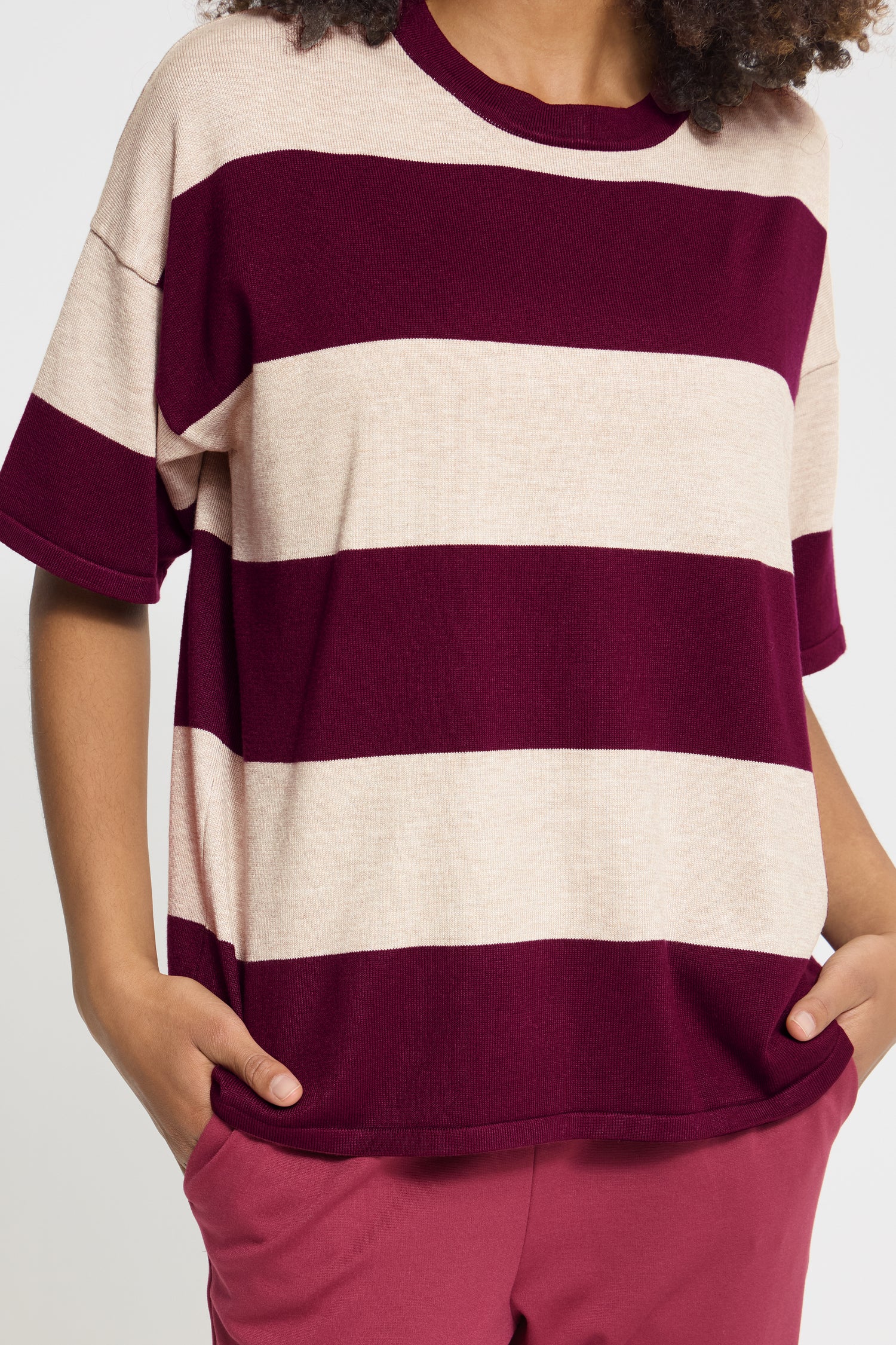 Ichi Luls Loose Short Sleeve Sweater