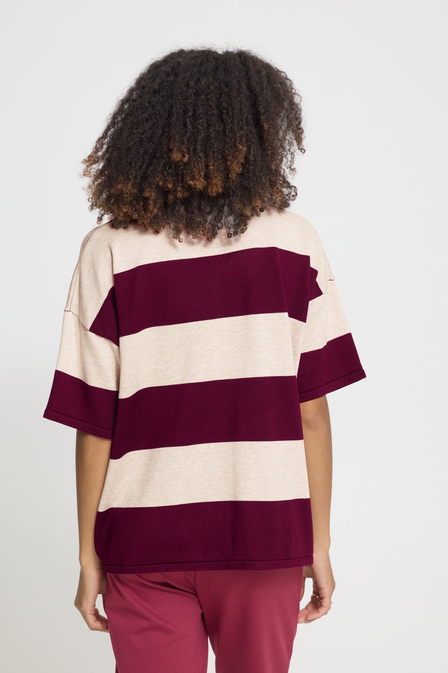 Ichi Luls Loose Short Sleeve Sweater