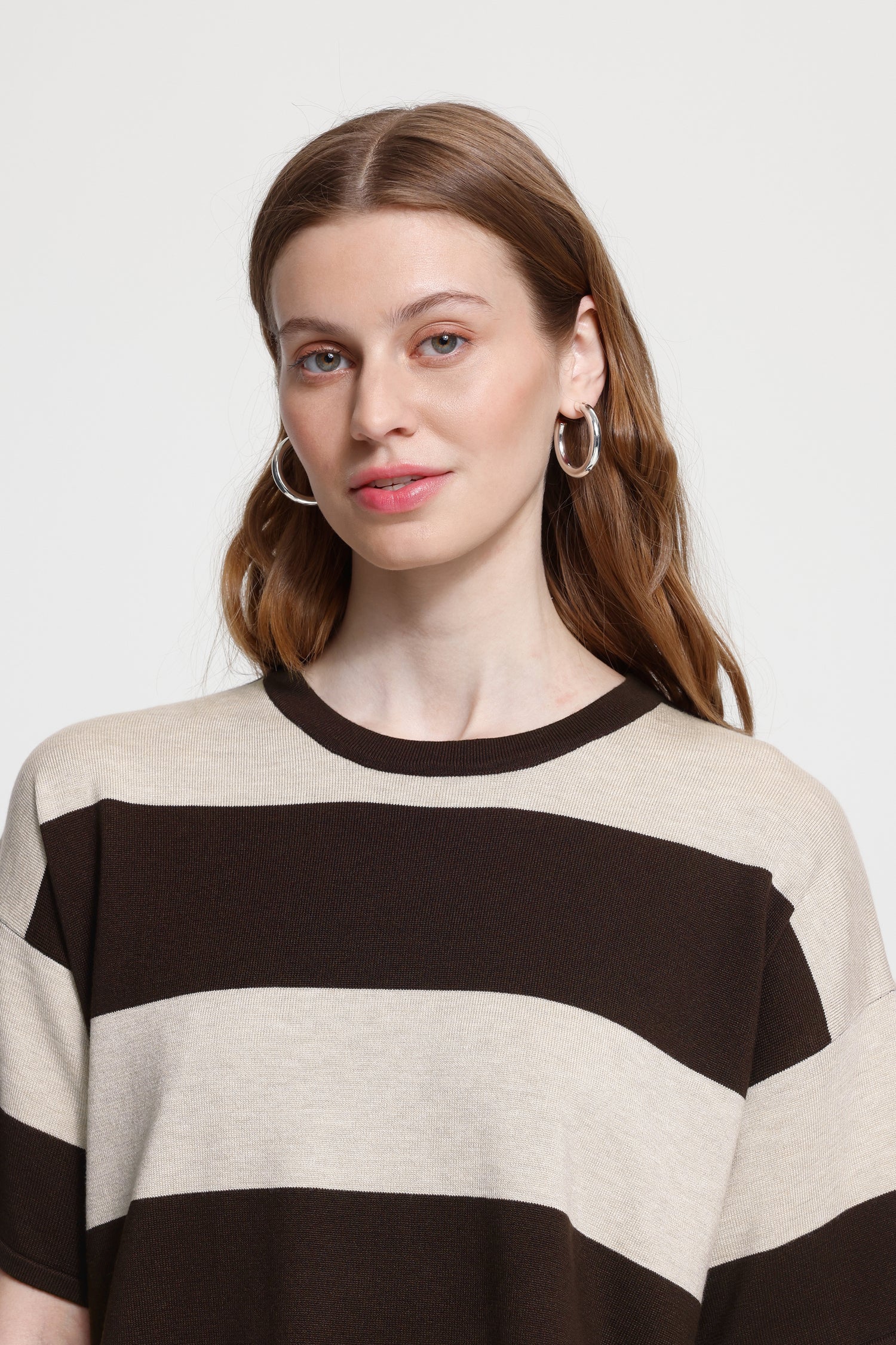 Ichi Luls Loose Short Sleeve Sweater