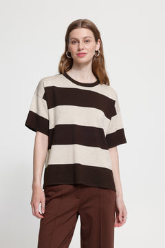Ichi Luls Loose Short Sleeve Sweater