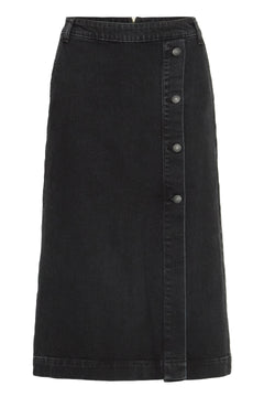 B.Young Lara Button Denim Skirt