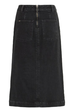 B.Young Lara Button Denim Skirt
