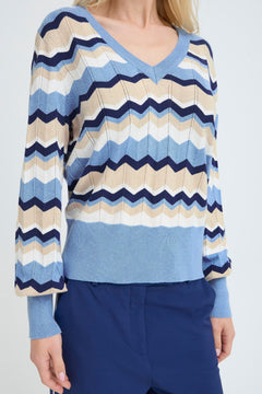 B. Young Mmorla V-Neck Pointelle Sweater