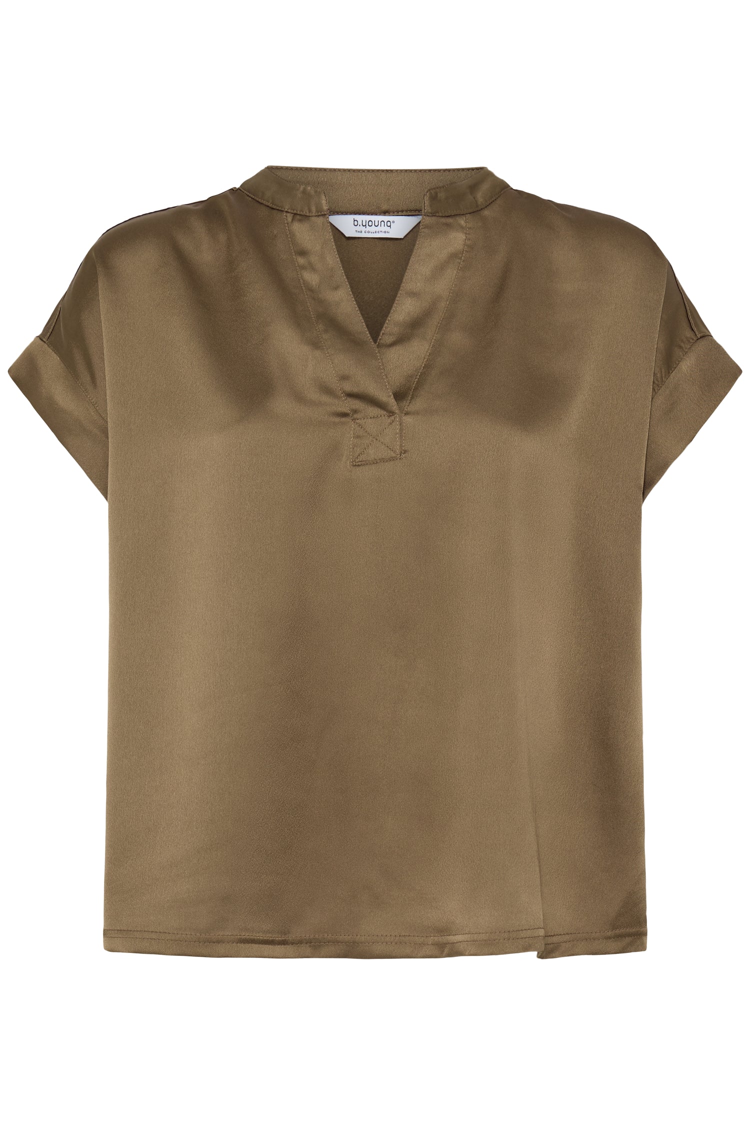 B. Young Selita V Placket Neck Top