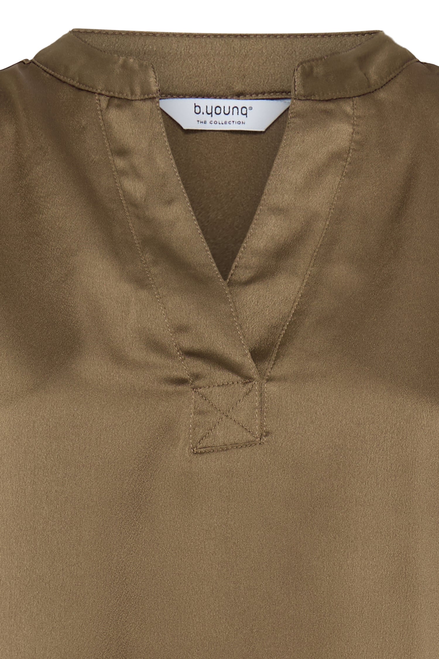 B. Young Selita V Placket Neck Top