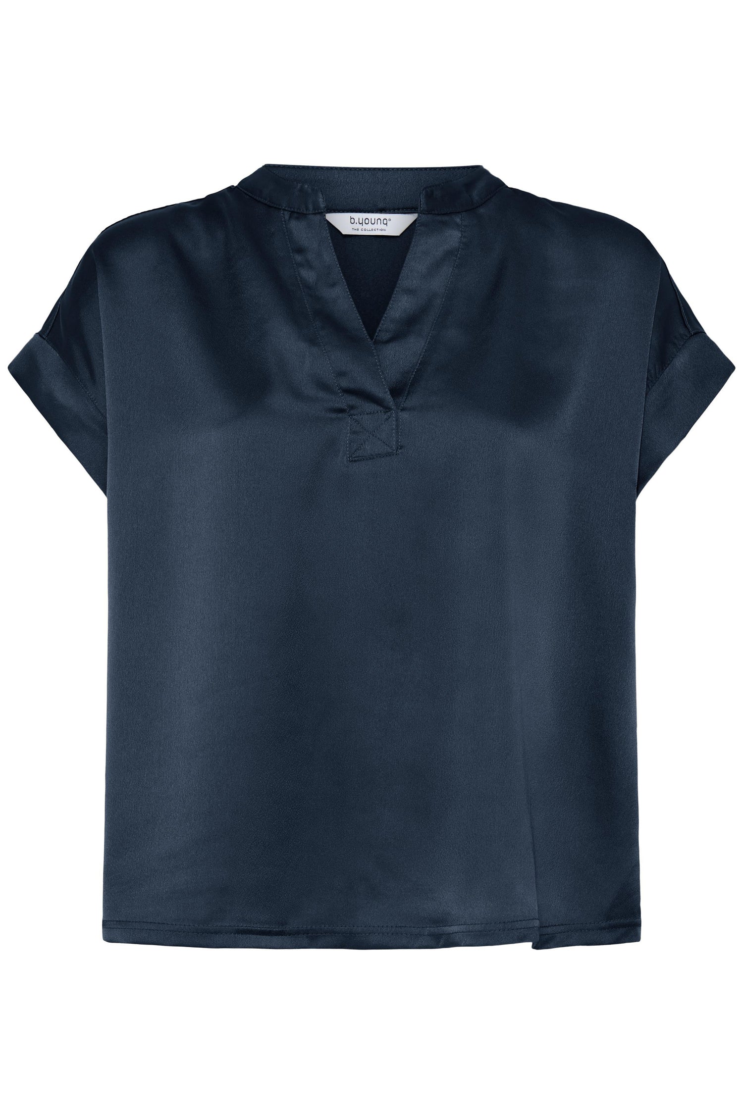 B. Young Selita V Placket Neck Top