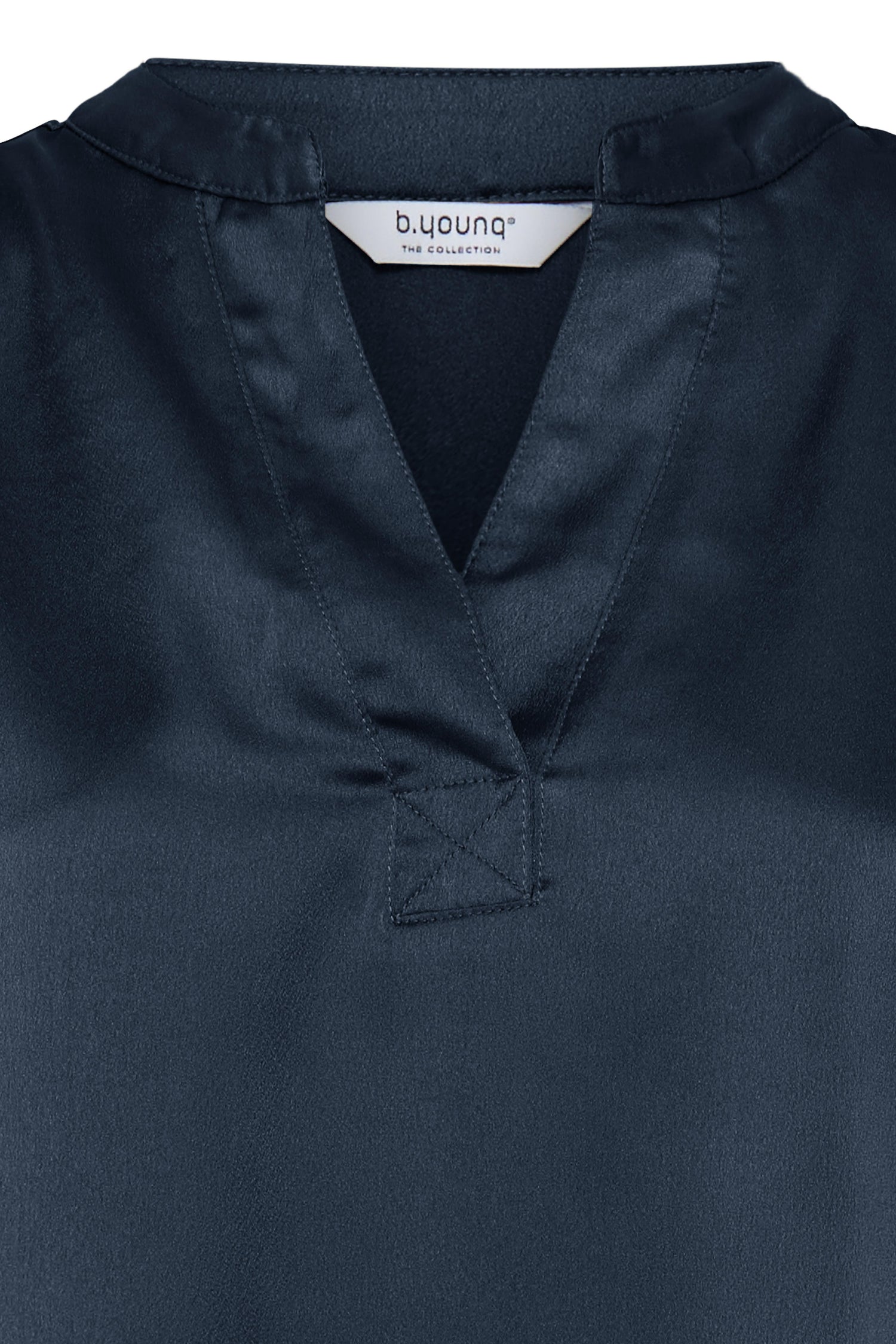 B. Young Selita V Placket Neck Top