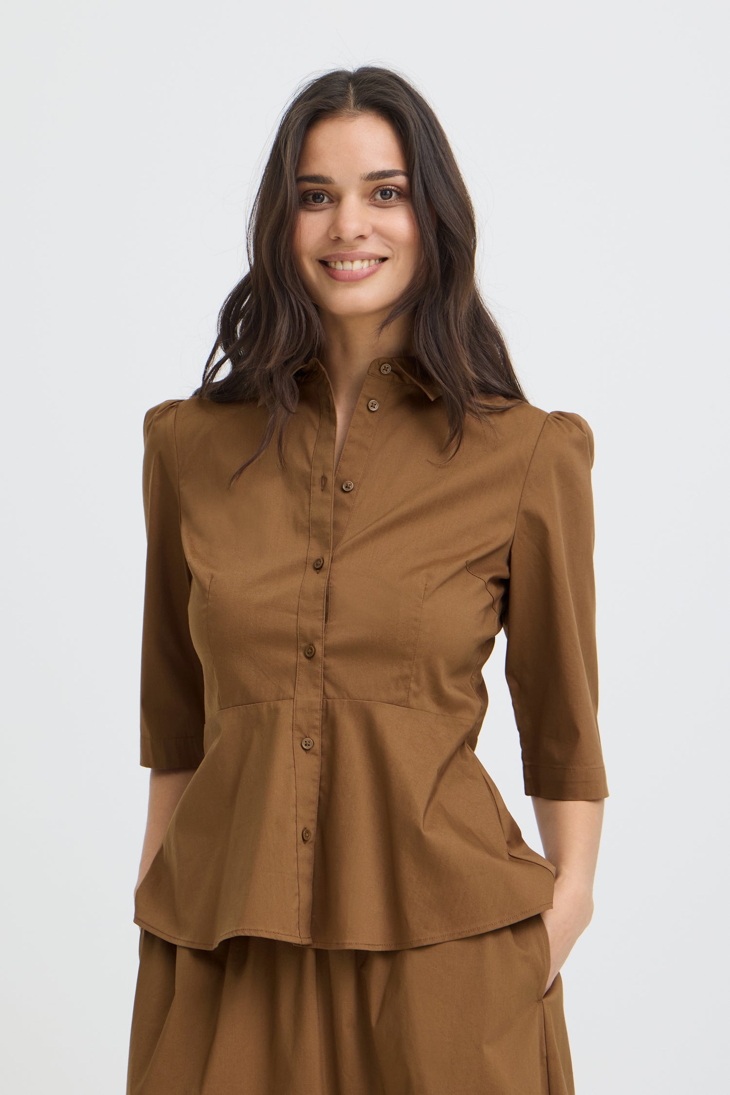 B.Young Issali Peplum Shirt