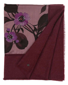 V. Frass Floral Silk Patchwork Scarf