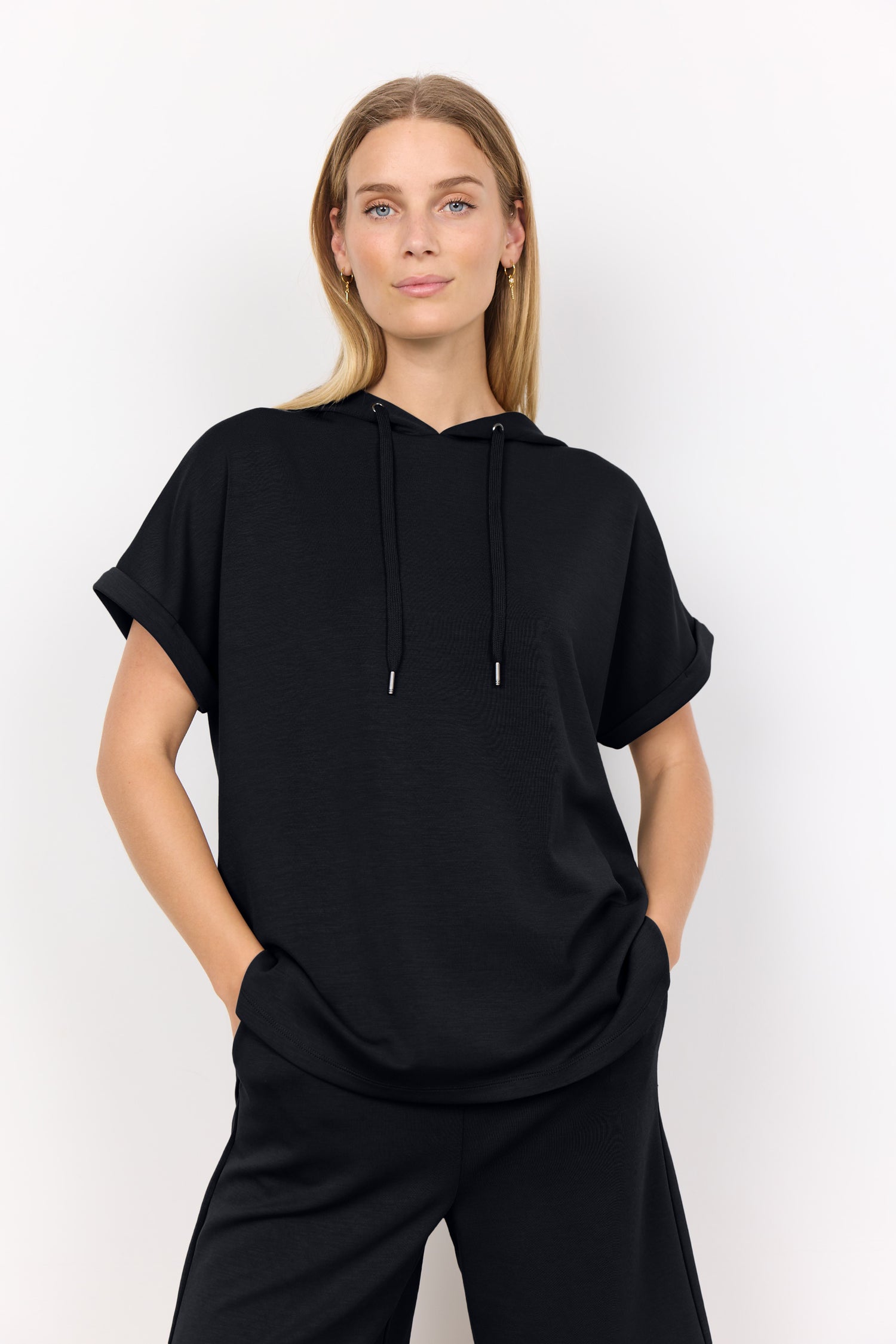 Soya Concept Banu Short Sleeve Hooded Top