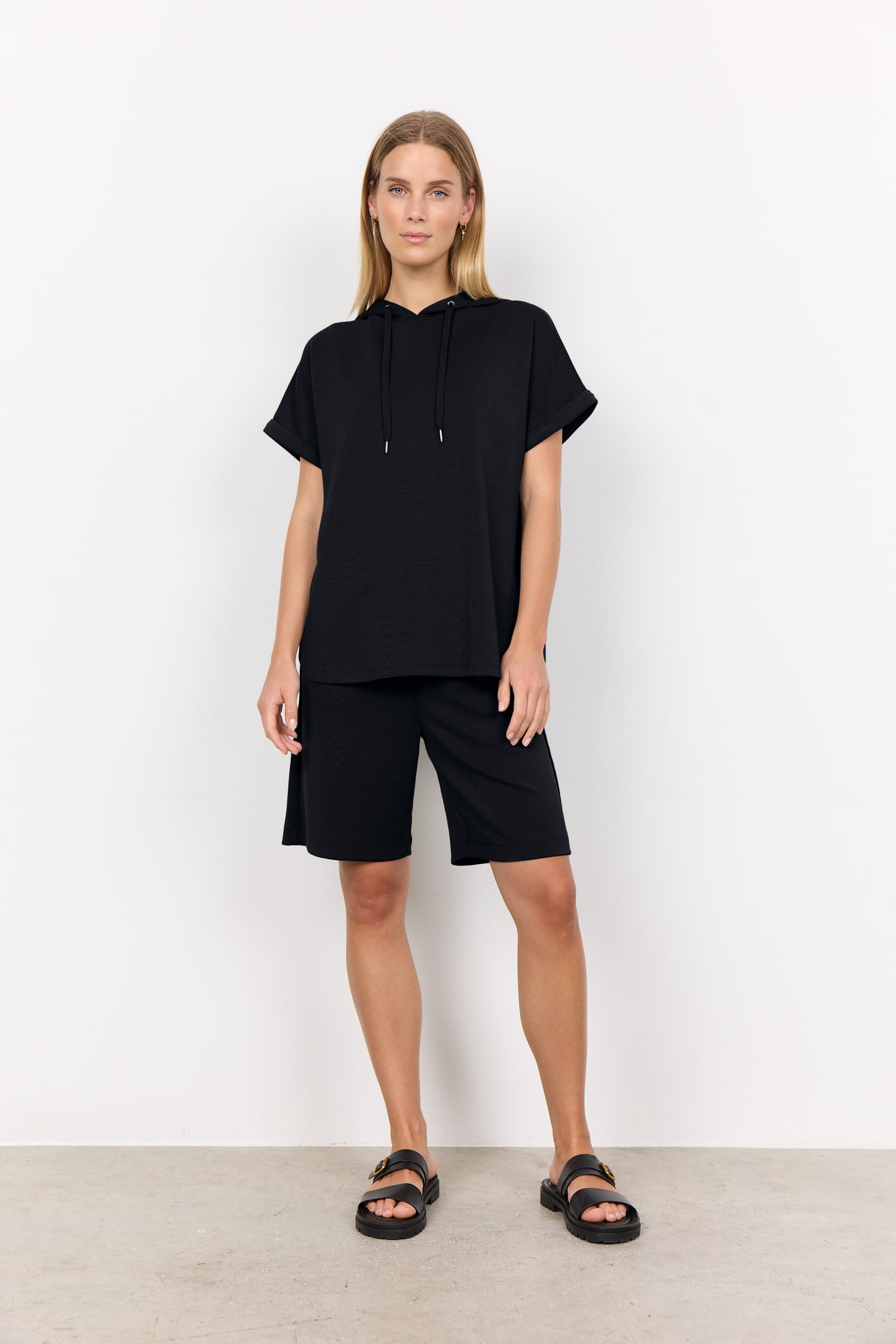 Soya Concept Banu Short Sleeve Hooded Top