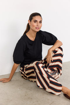 Soya Concept Derby Mixed Media Cotton Top