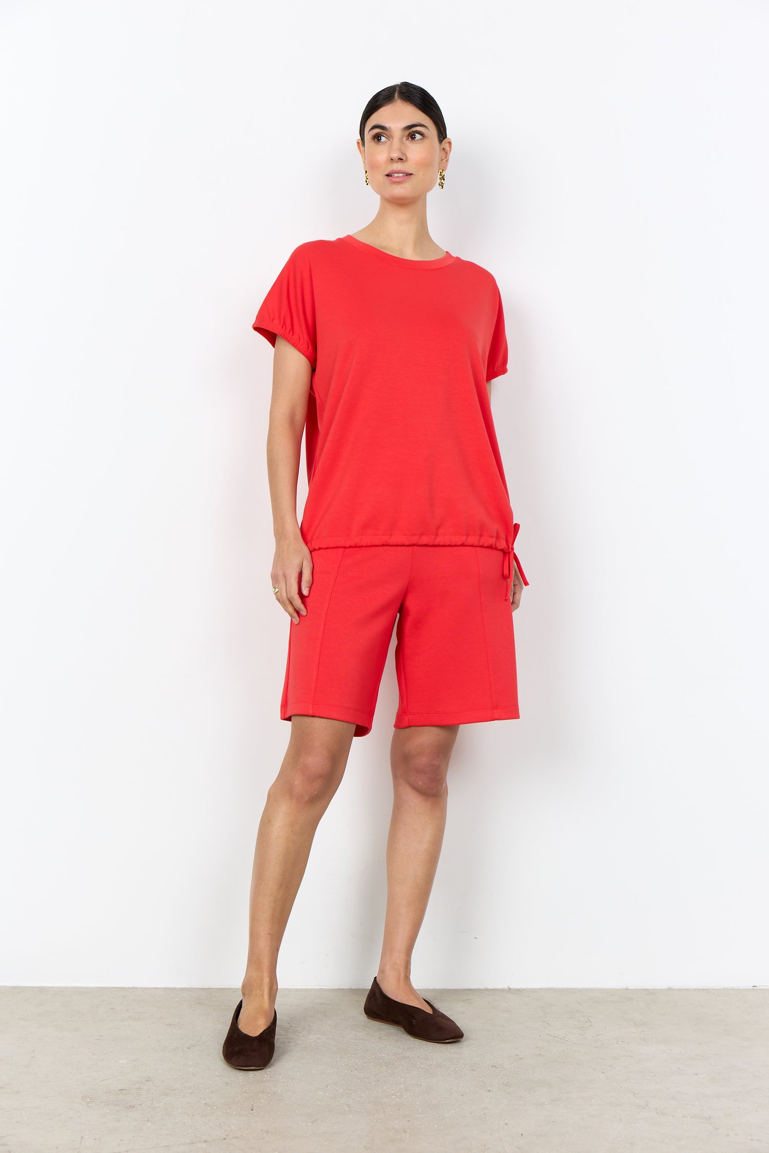 Soya Concept Banu Short Sleeve Drawstring Top