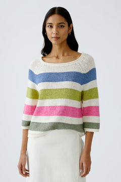 Oui Striped Pullover Sweater