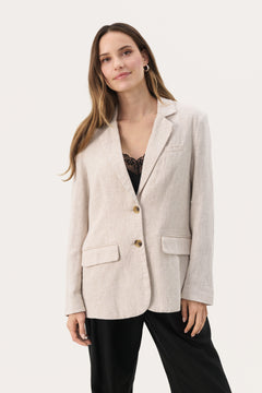 Part Two Nikoleta Melange Linen Blend Blazer