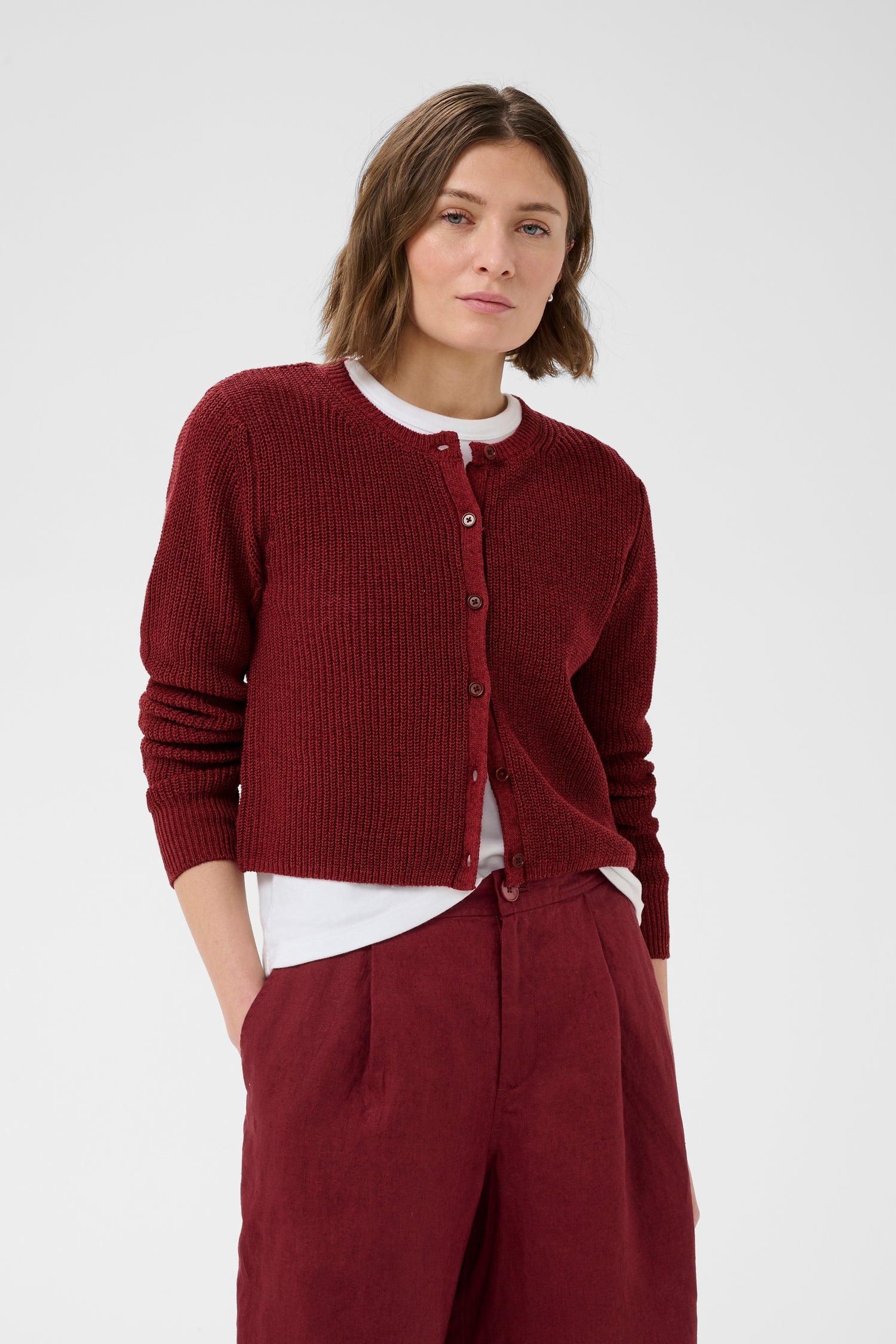 Part Two Gigia Linen Blend Cardigan