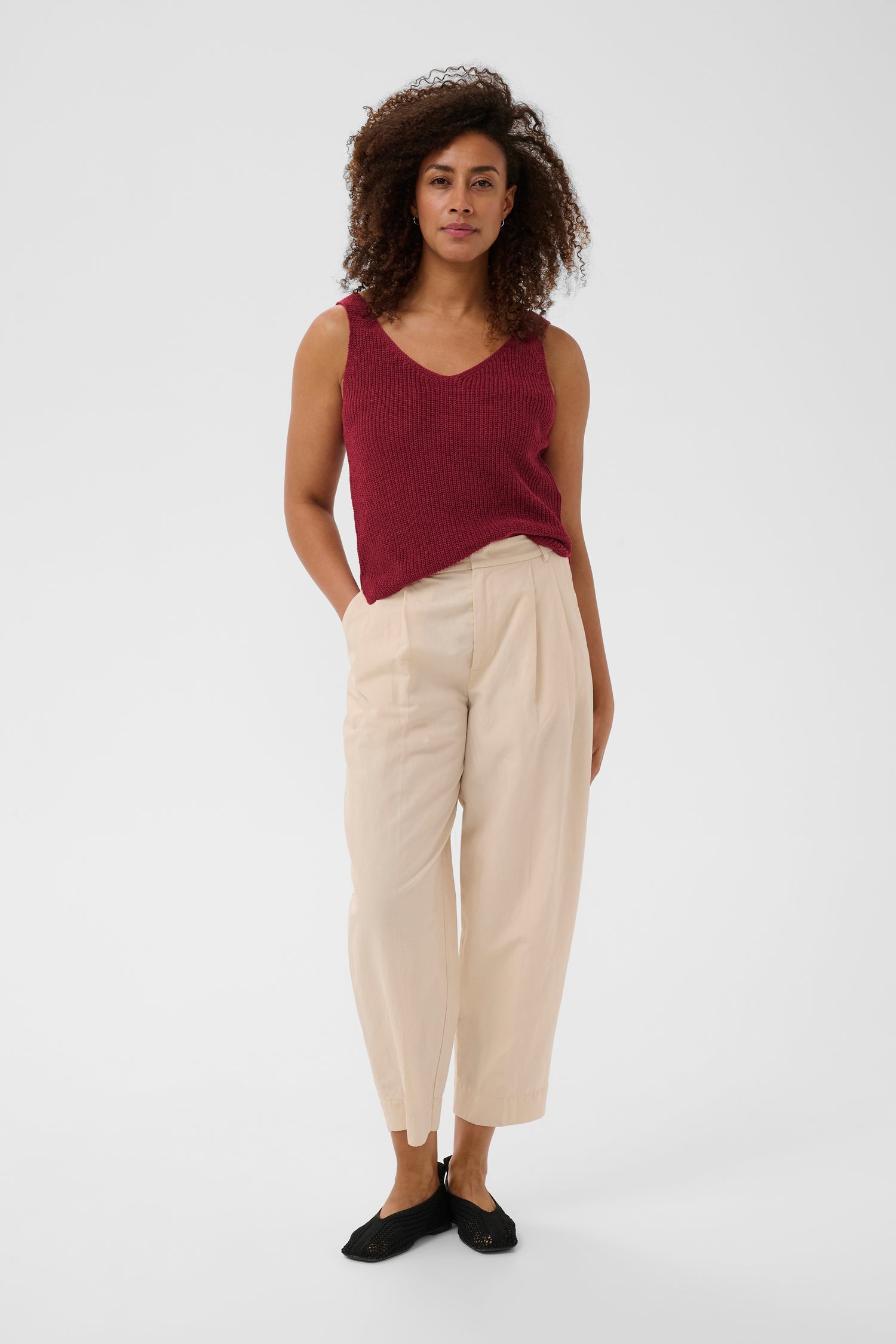 Part Two Rebecca Linen Blend Top